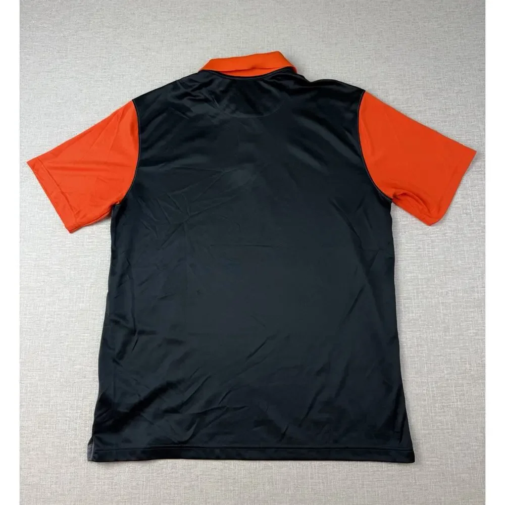 Nike Dri-FIT OSU Oklahoma State Cowboys Polo Shirt Gray Orange Men’s Large